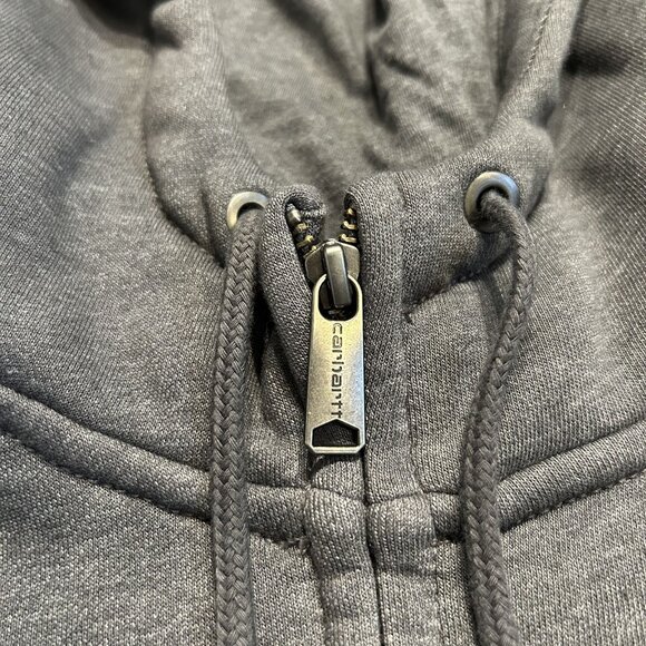 Carhartt Clarksburg Full Zip Hoodie Medium Gray Fleece 102788 Workwear Outdoor - Picture 5 of 12